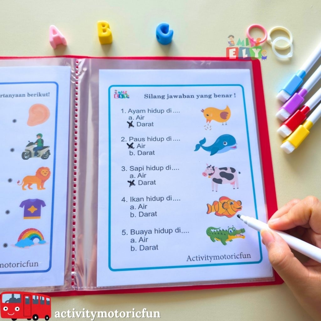 WORKSHEET CALISTUNG VOL. 3 ANAK TK B/SD Membaca, Menulis, Berhitung( Buku Aktivitas persiapan )