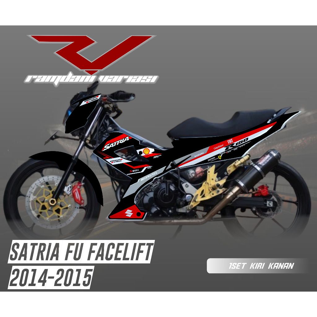 STRIPING SATRIA FU F150 FACELIFT - STIKER VARIASI SUZUKI SATRIA FU FL/FU 2015-2016 GRAFIS KEREN TERB