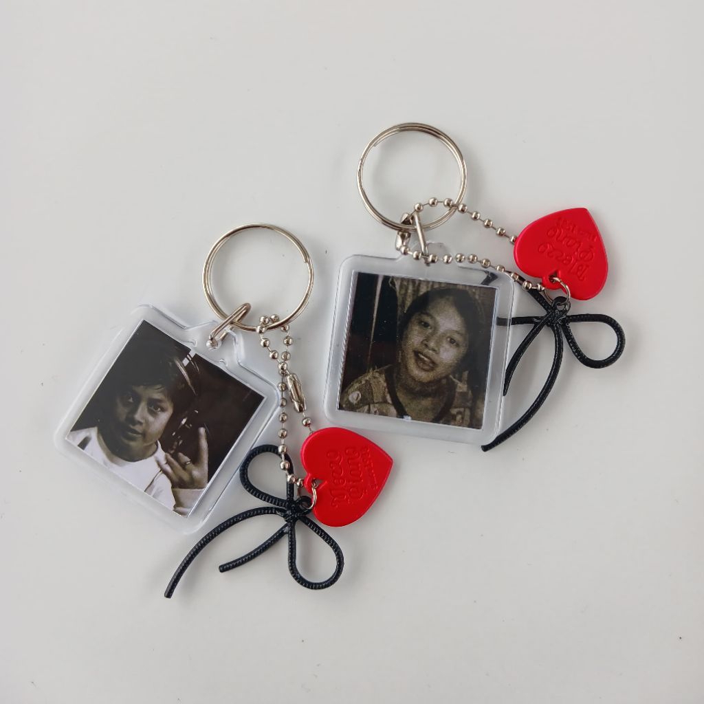 keychain pita love merah || keychain akrilik || gantungan kunci akrilik custom || gantungan kunci ae