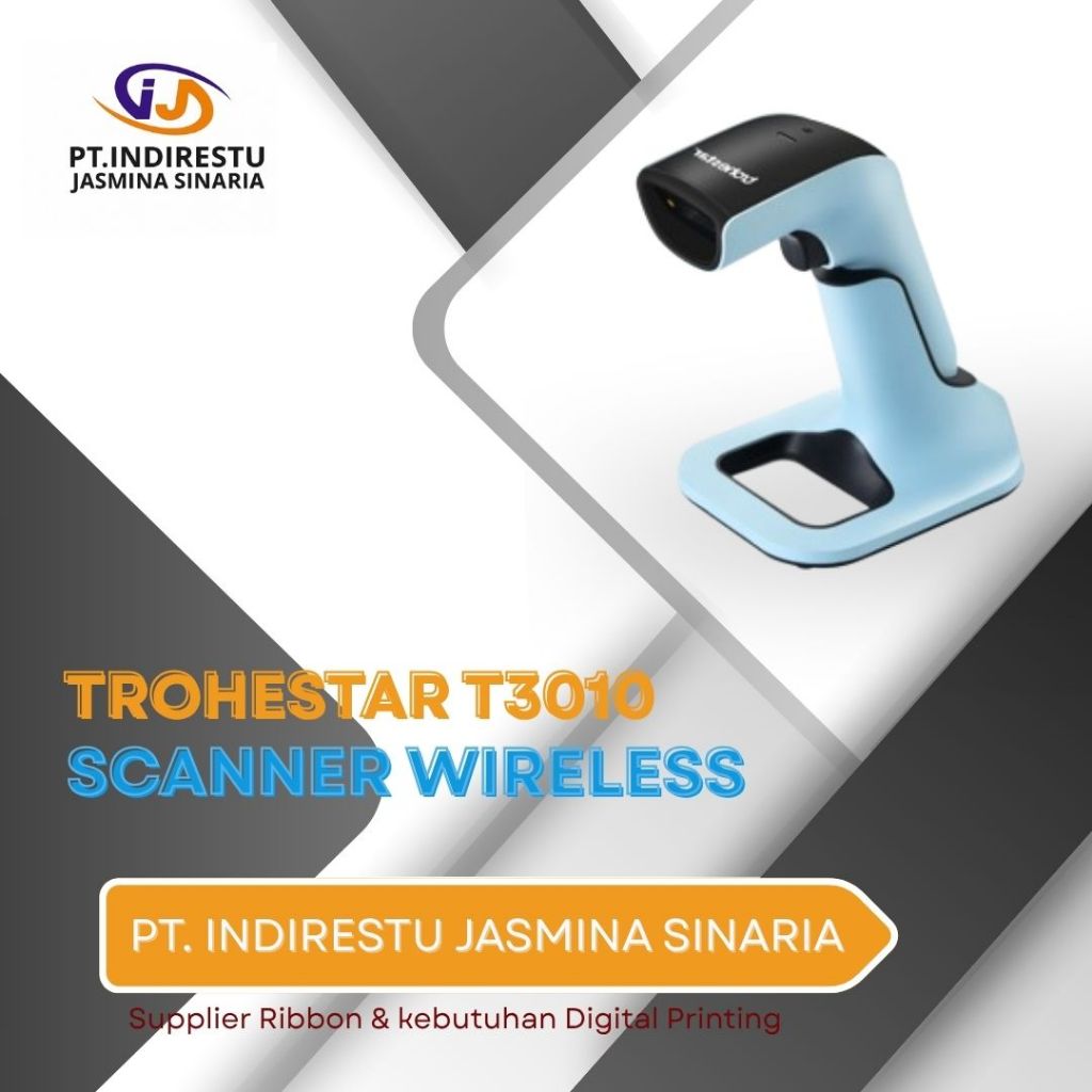 trohestar Wireless Barcode Scanner CCD Reader with Charging Cradle CCD Scanner Model T3010-CCD