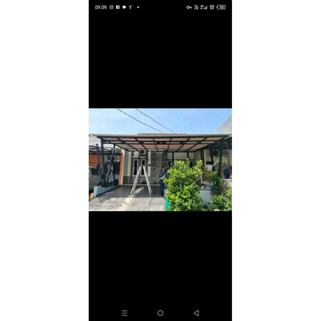 kanopi bajaringan sudah ples cat rangka atap Tinggal rekues ada spandek polos spandek pasir alderon 