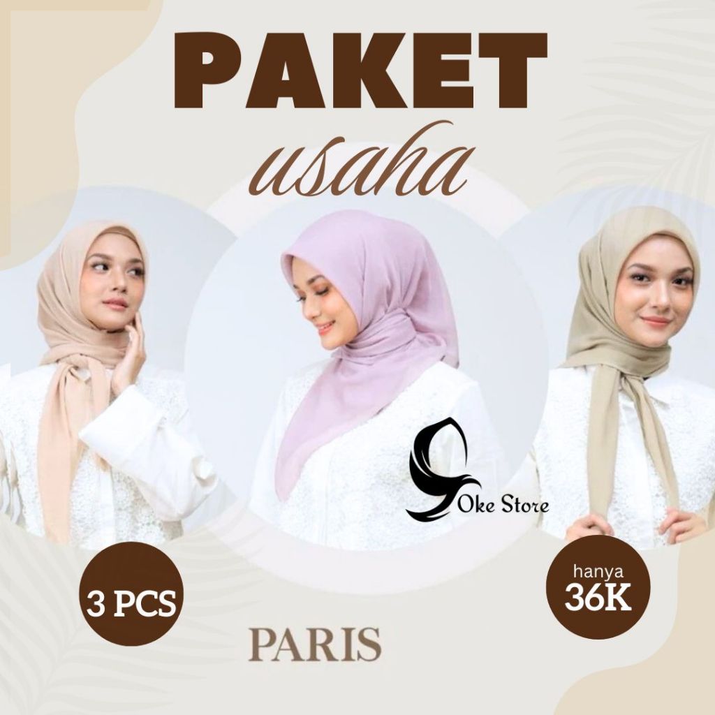 Paket Usaha Hijab Paris Jadul – Grosir Murah Hijab Paris Premium - Paket Usaha Viral Premium Isi Ban