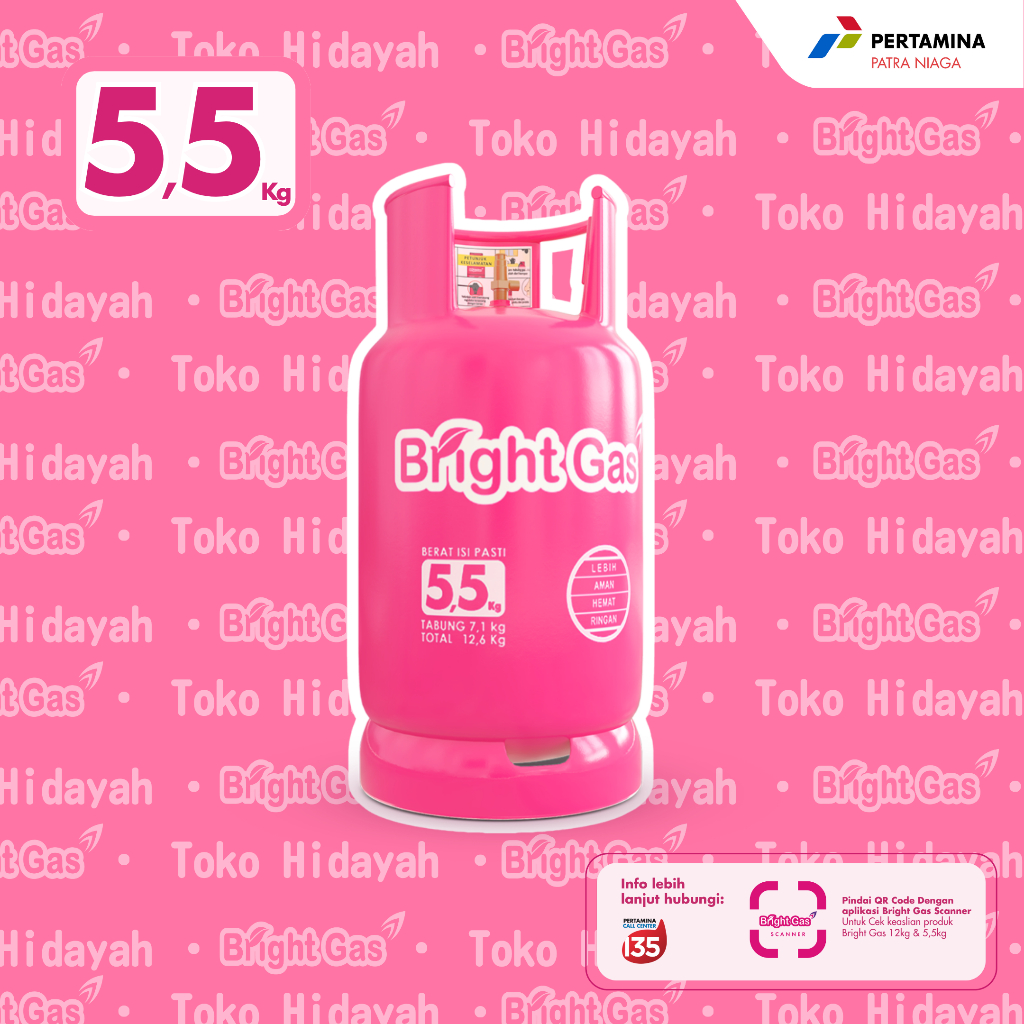 Tabung Gas BrightGas 5,5kg + Isi