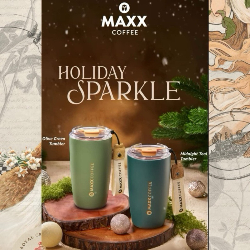 Official Holiday Sparkle Tumbler Cup, Maxx Coffee