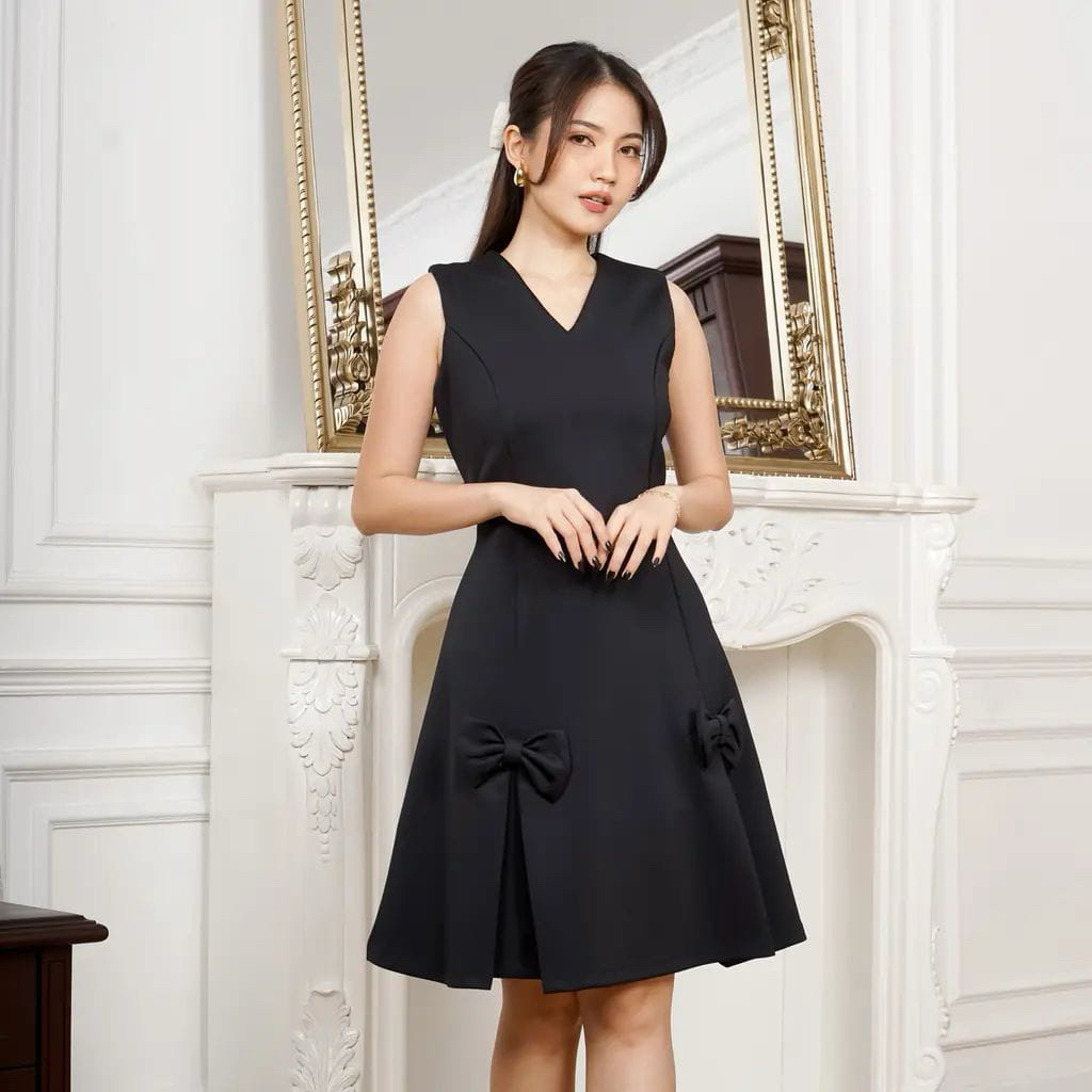 Maddie Dress Scuba | Dress Wanita | Dress Pesta | Pakaian Wanita | Dress Natal |