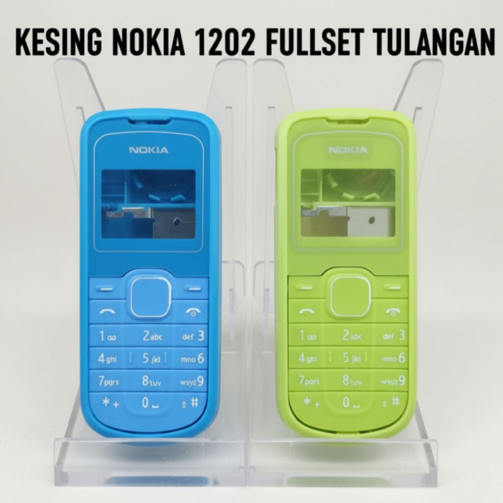 Casing Nokia 1202 Fullset Tulangan Original | Kesing Tulang Depan Belakang | Housing Handphone Jadul