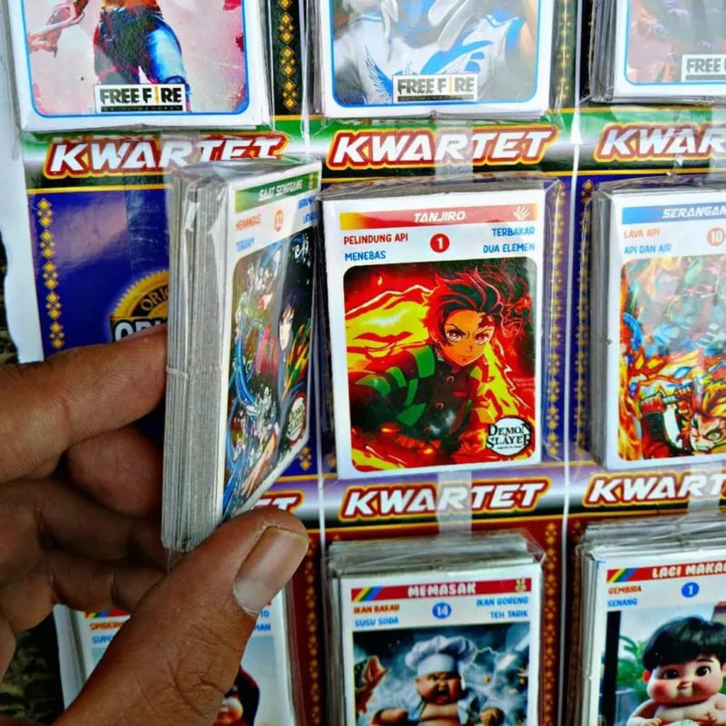320pc mainan kartu kwartet lokal besar / kuartet / mainan jadul 90 an