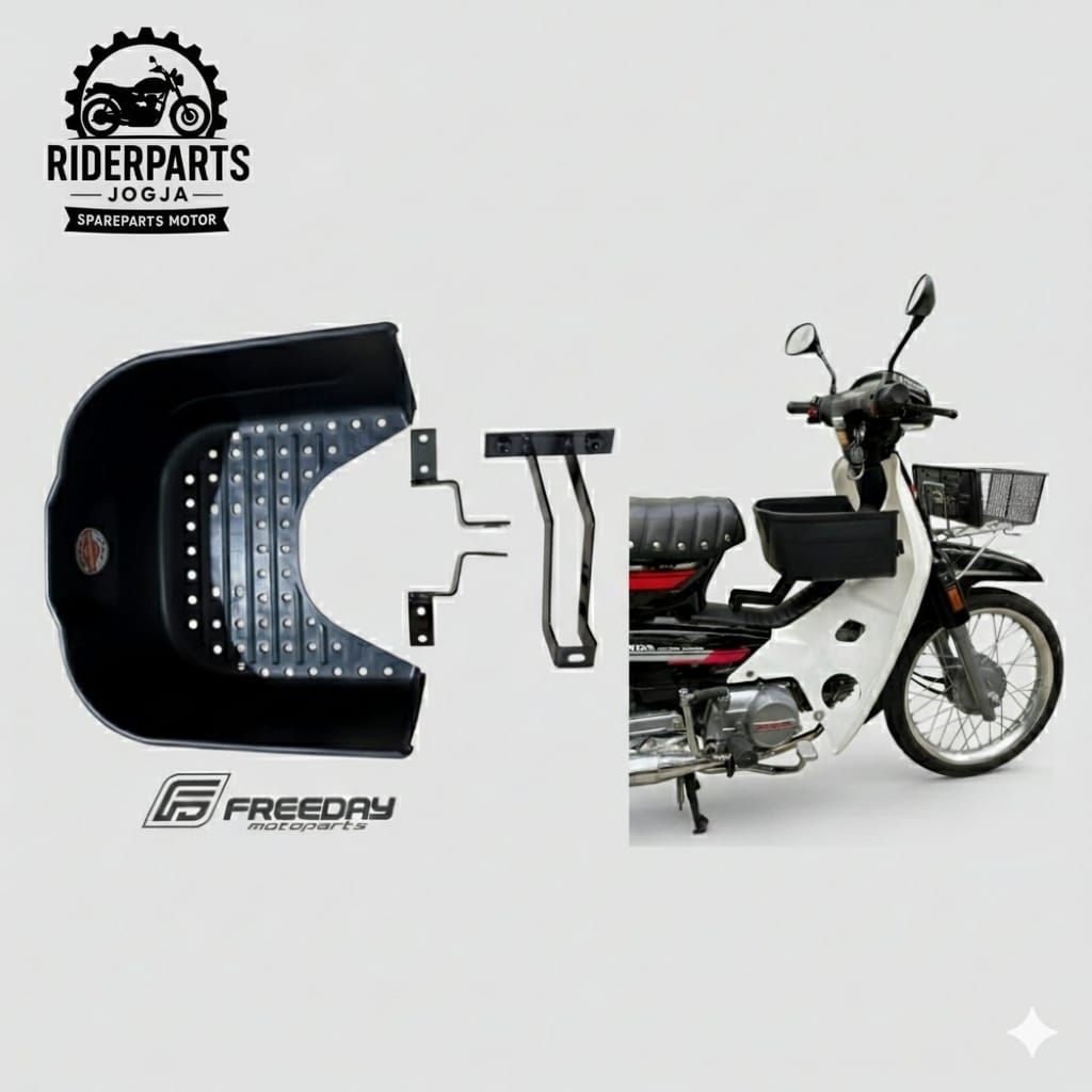 Keranjang depan motor Honda Grand Hitam + Braket + FREE BAUT|| keranjang motor serbaguna
