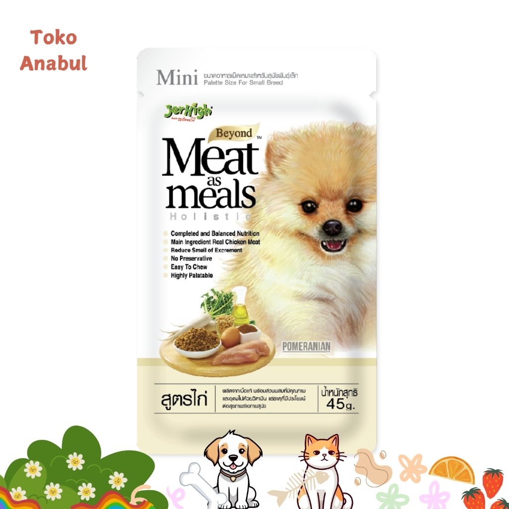 Jerhigh Meat As Meals | Jerhigh Dog Food 45 gram | Snack Doggy | Dog Snack | Cemilan Anjing Jerhigh