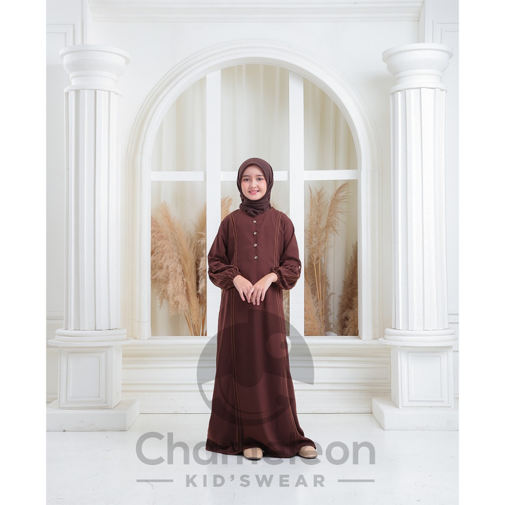 SAFIA Abaya turki anak tanggung usia 9-16thn - gamis anak remaja mewah benang timbulNASHA ONE SET GA