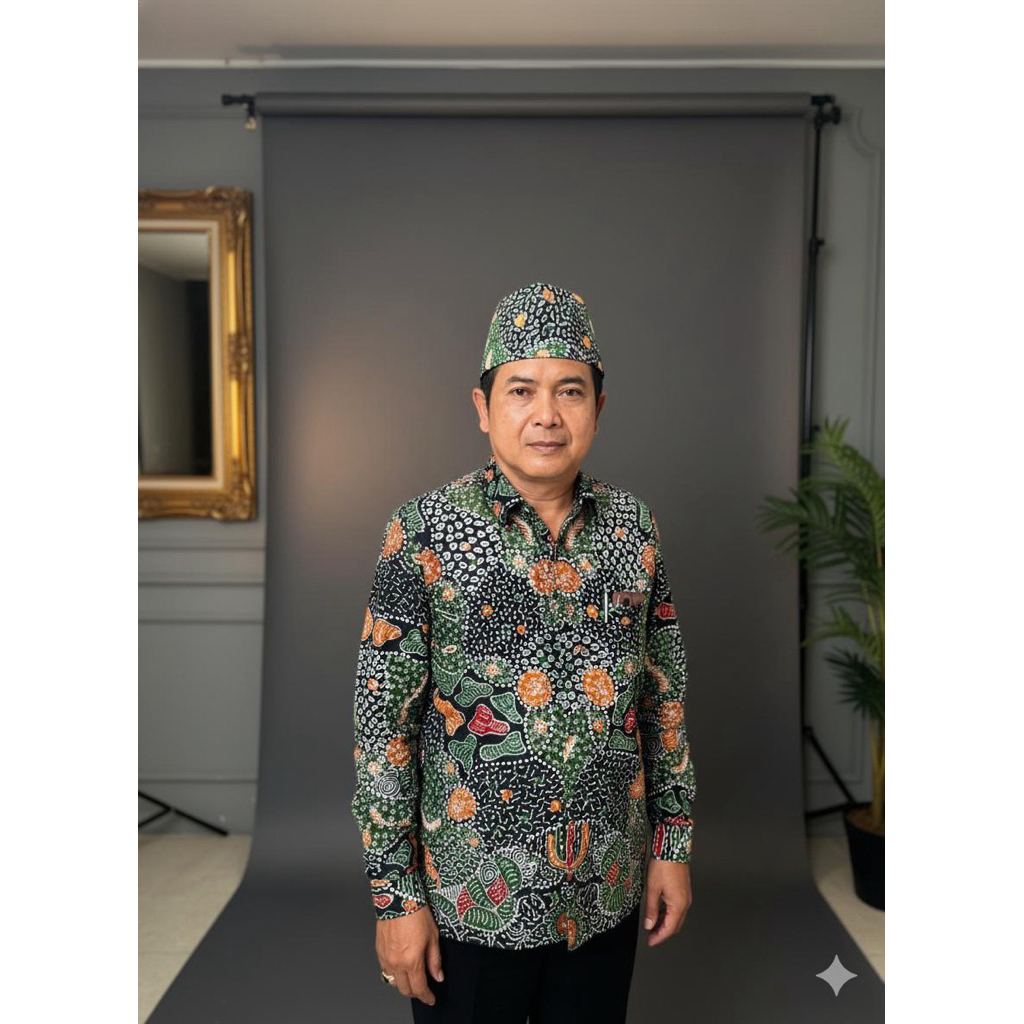 SONGKOK NASIONAL BATIK  TULIS HIJAU  EL_ RUMY MADURA