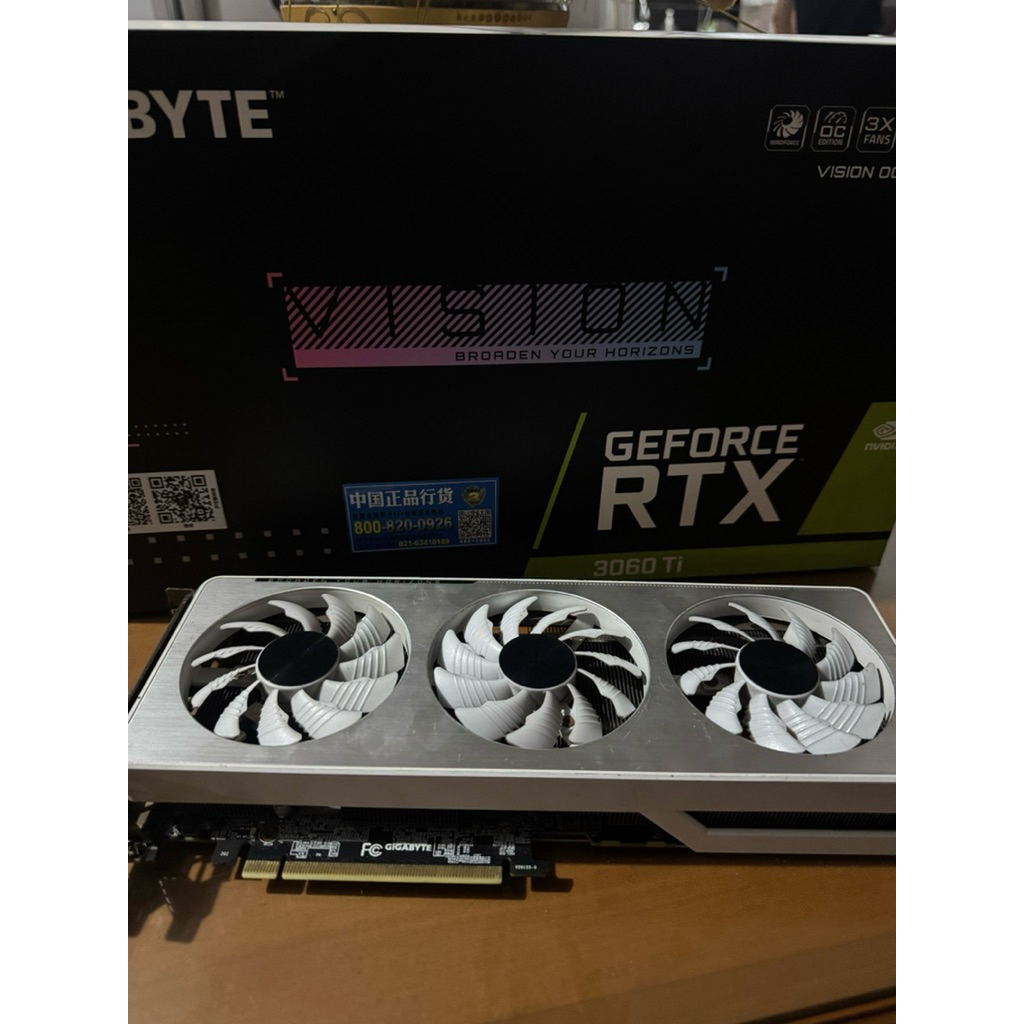 vga rtx 3060 ti gigabyte vision oc 8gb gddr6 3060ti putih