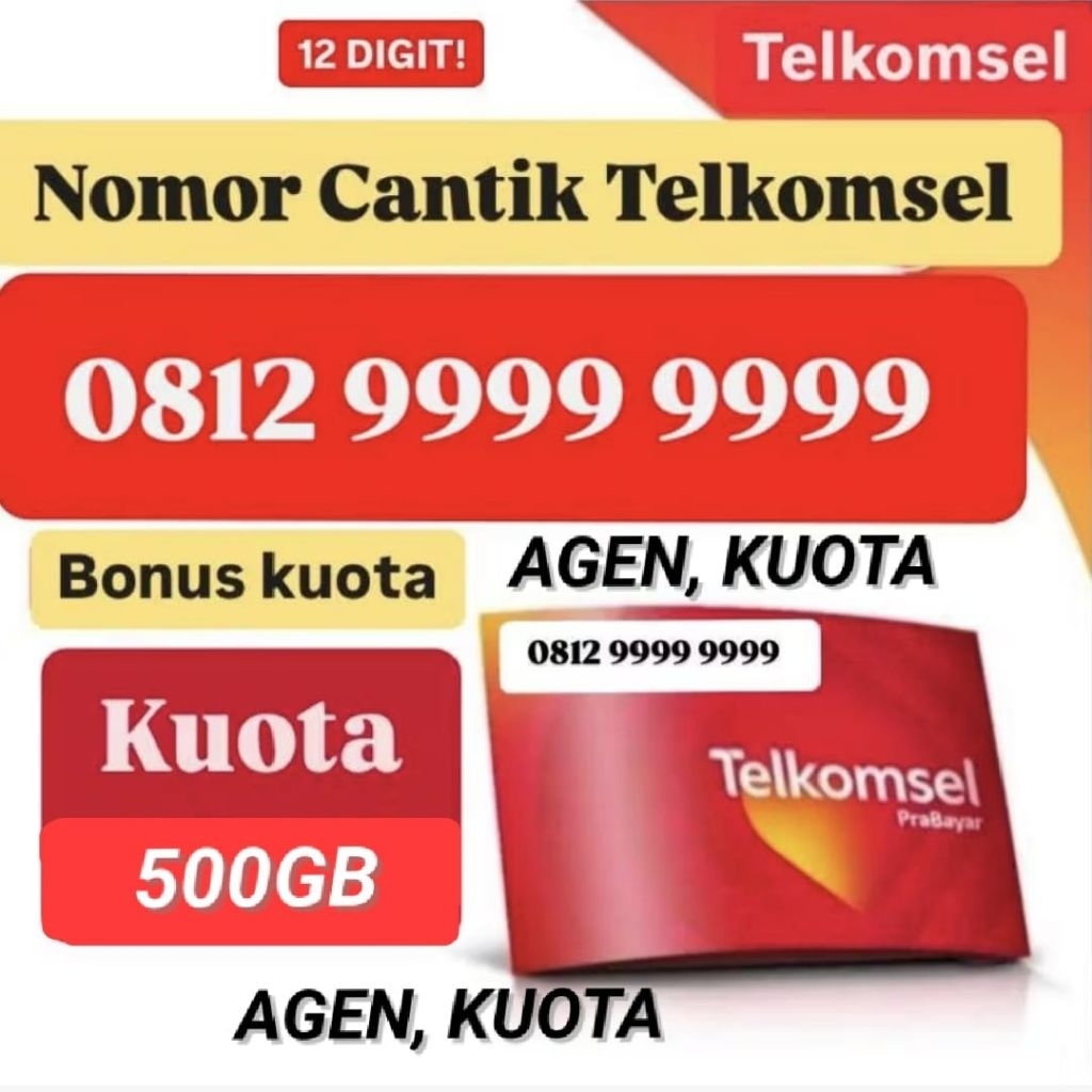 Ter Baru Kartu Prabayar Telkomsel Kartu Cantik 12 Digit Siap Pakai Bisa Semua Wilayah