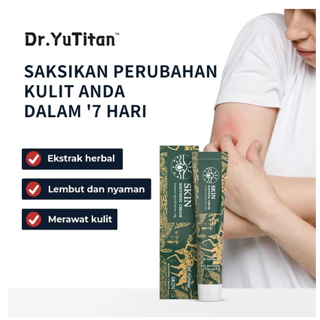 Cream Herbal Dr.Yutitan Skin Soothing Cream Pereda Iritasi Gatal Gatal Aleri Kulit Merah Dan Untuk Area Sensitif