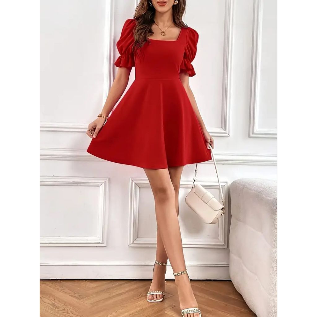 Sabrina Mini Dress Wanita Remaja Dewasa Gaun Pesta Size M L XL XXL