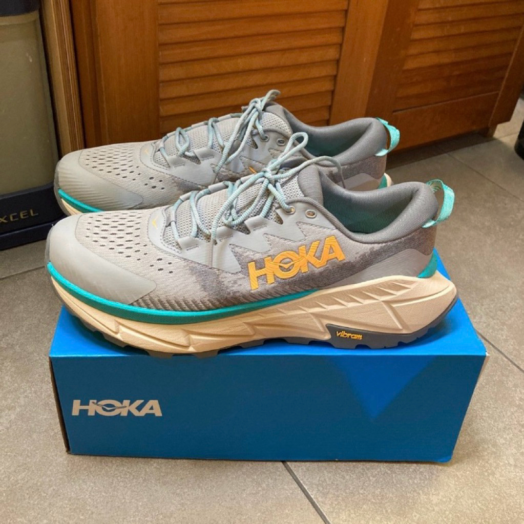 BNIB Hoka Skyline Float X | sepatu shoes trail hiking running walking jalan lari abu size 46 2/3
