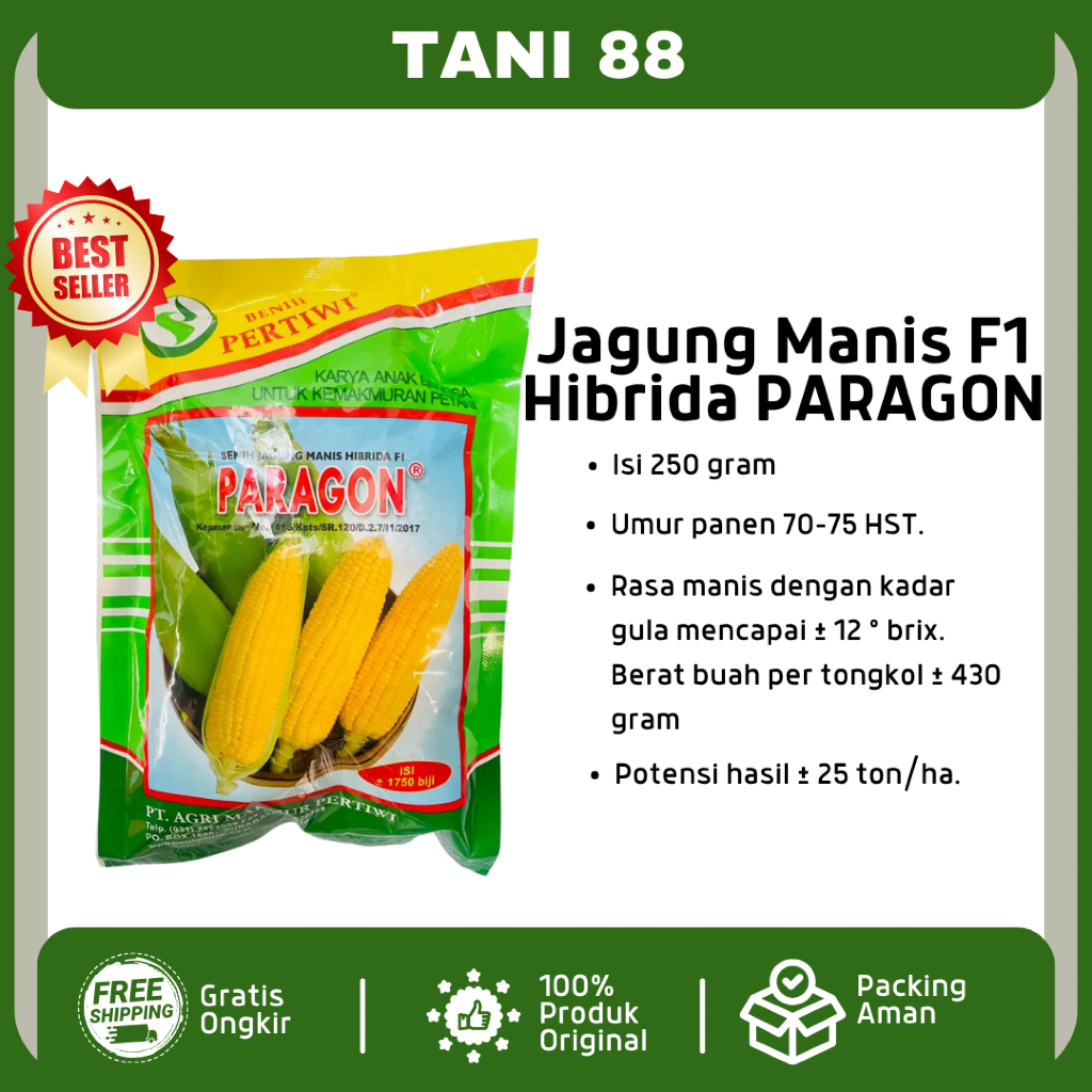 PROMO Murah Benih Jagung Manis Pertiwi 250g Benih / Bibit Jagung Manis Paragon F1 250 Gr Jagung Mani