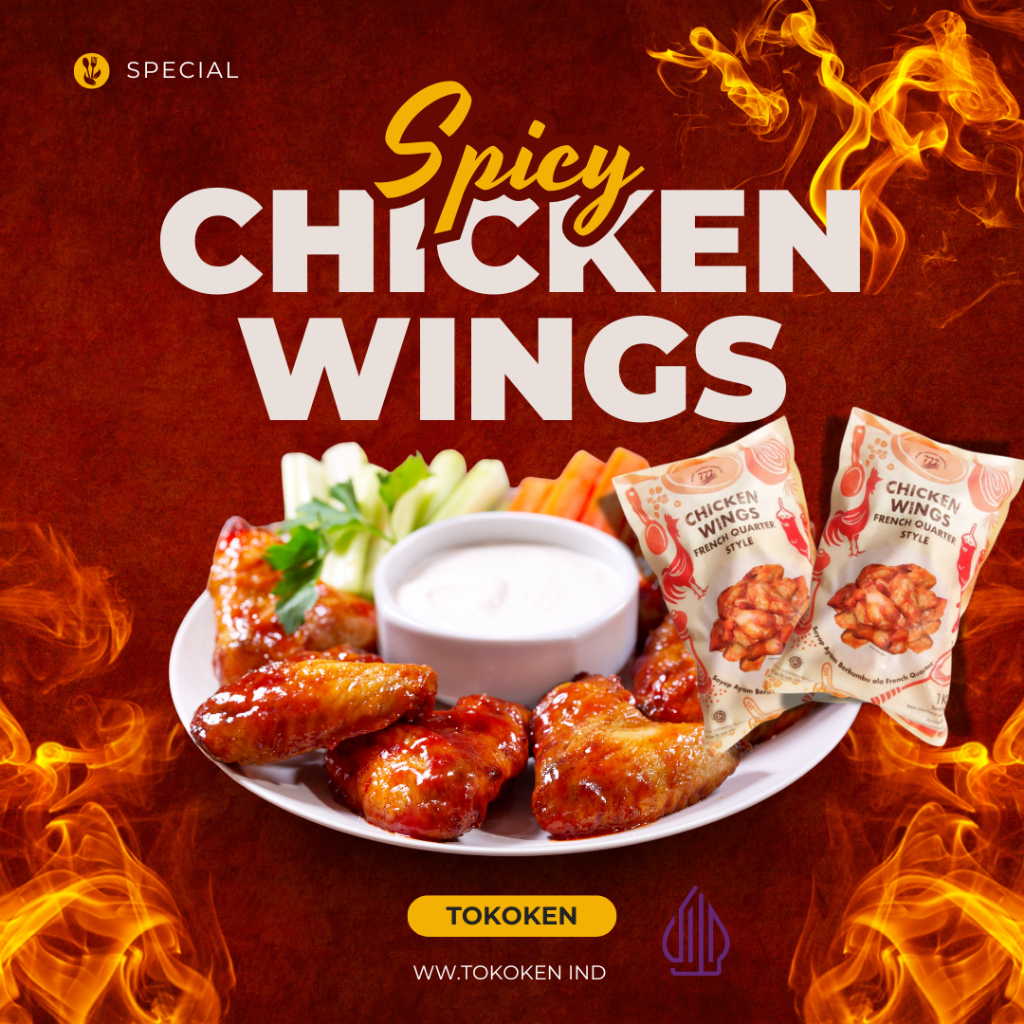 Chicken wings 777 1 kg / sayap ayam berbumbu / chicken wings ala restoran PIZZA