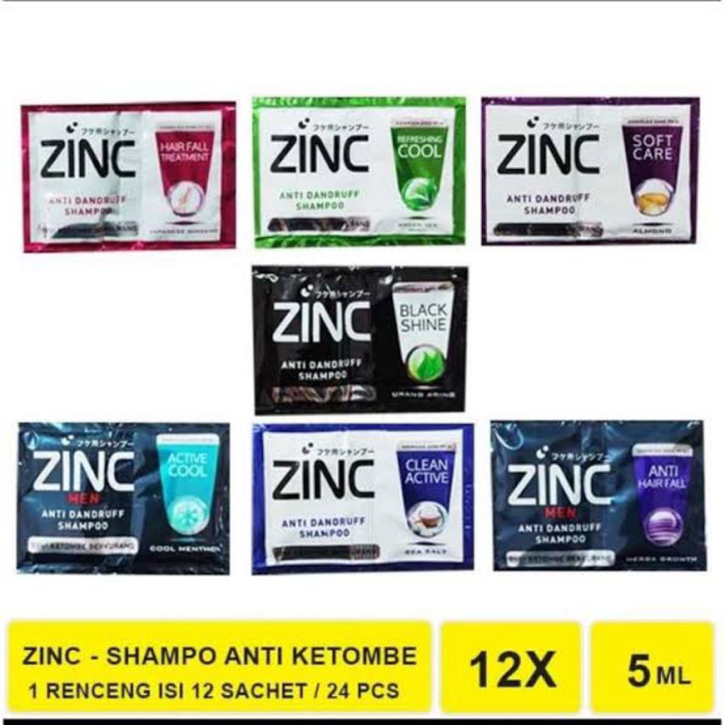 shampo Zinc sachet 10ml renceng/shampoo Zinc sachet