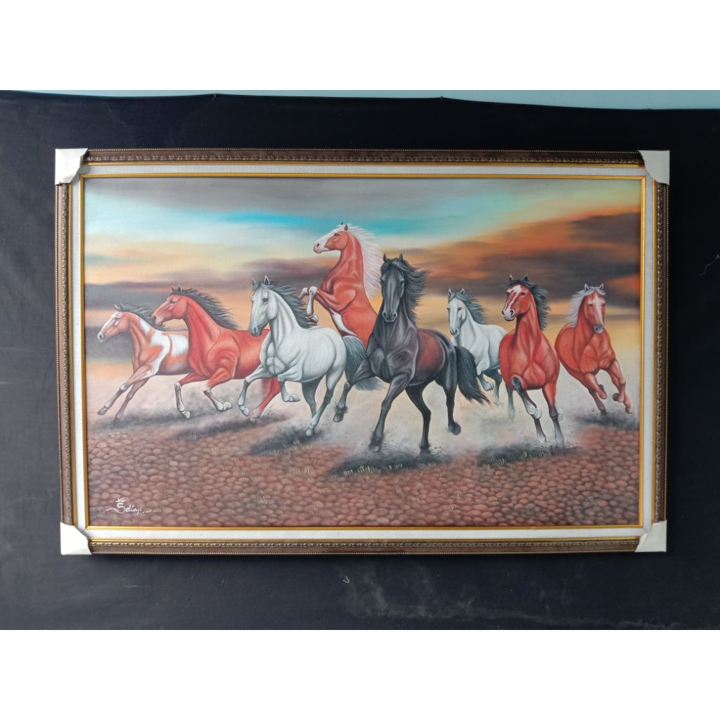 lukisan kuda berlari fengshui