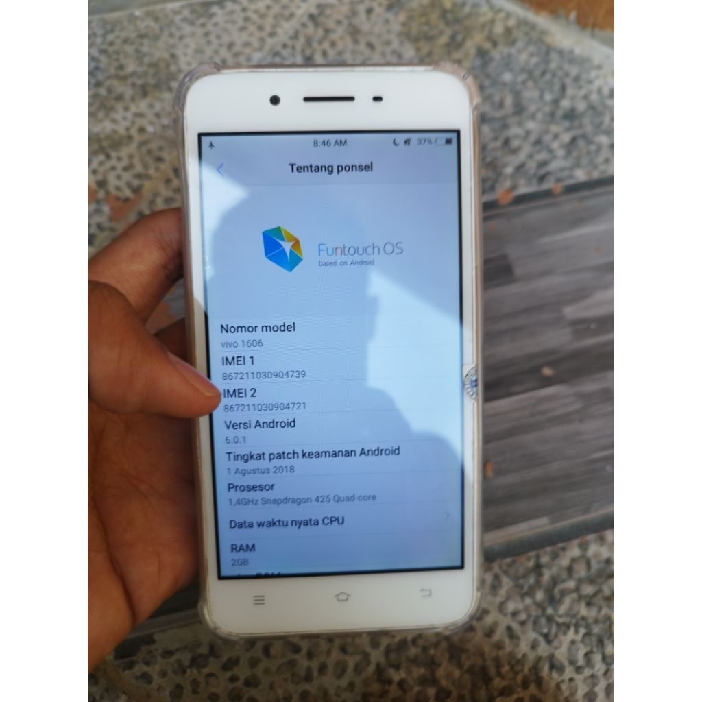 Vivo y53 normal ram 2/16 hp sama cas dan silicon