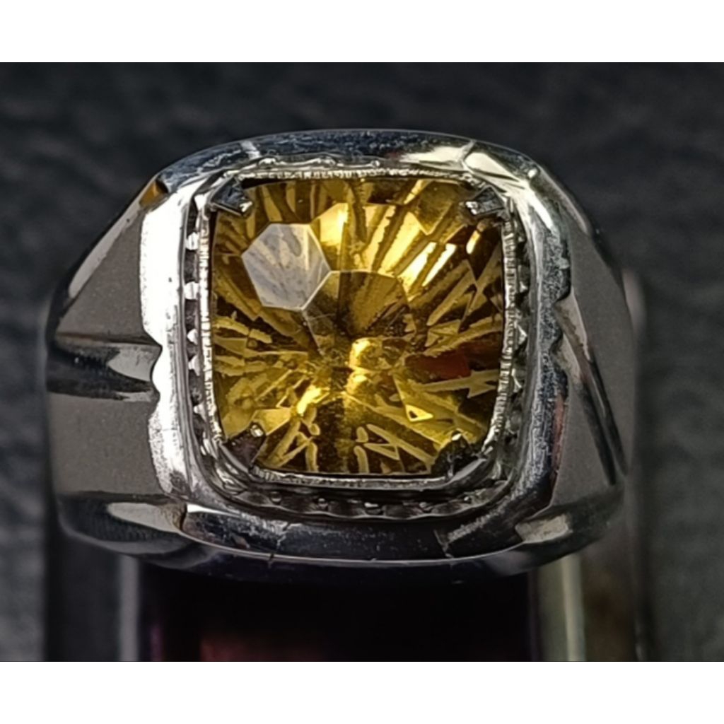 Citrine ring monel + memo