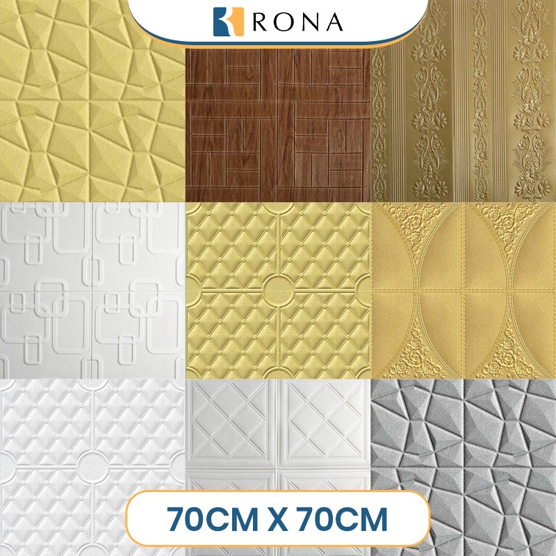 RONA Wallfoam Dinding Timbul Tebal 6 MM Wallpaper Dinding 3D Foam Cocok Untuk Pemasangan Di Rumah Ka