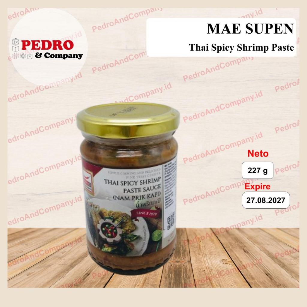 Mae Supen Thai Spicy Shrimp Paste Sauce 227 gram saus udang pedas Thailand Nam Prik Kapi