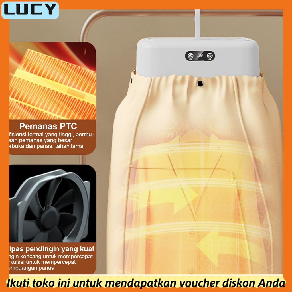 [Ready]  Mesin Pengering Pakaian Pemanas Pengering Pakaian Lipat Listrik Anti Bakteri Portabel Peman