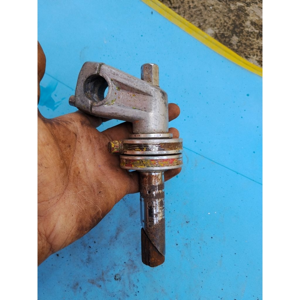 Stem dan adaptor rem sepeda BMX wimcycle METALIZER 22.2 alloy antik real pict