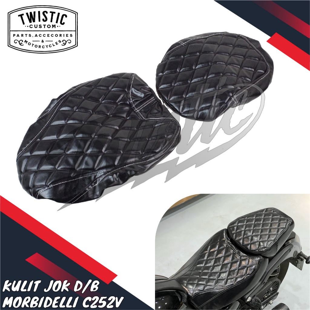 Sarung Kulit Jok Cover Jok Model Wajik Depan Belakang Motor Morbidelli C252V C252 V C 252 V