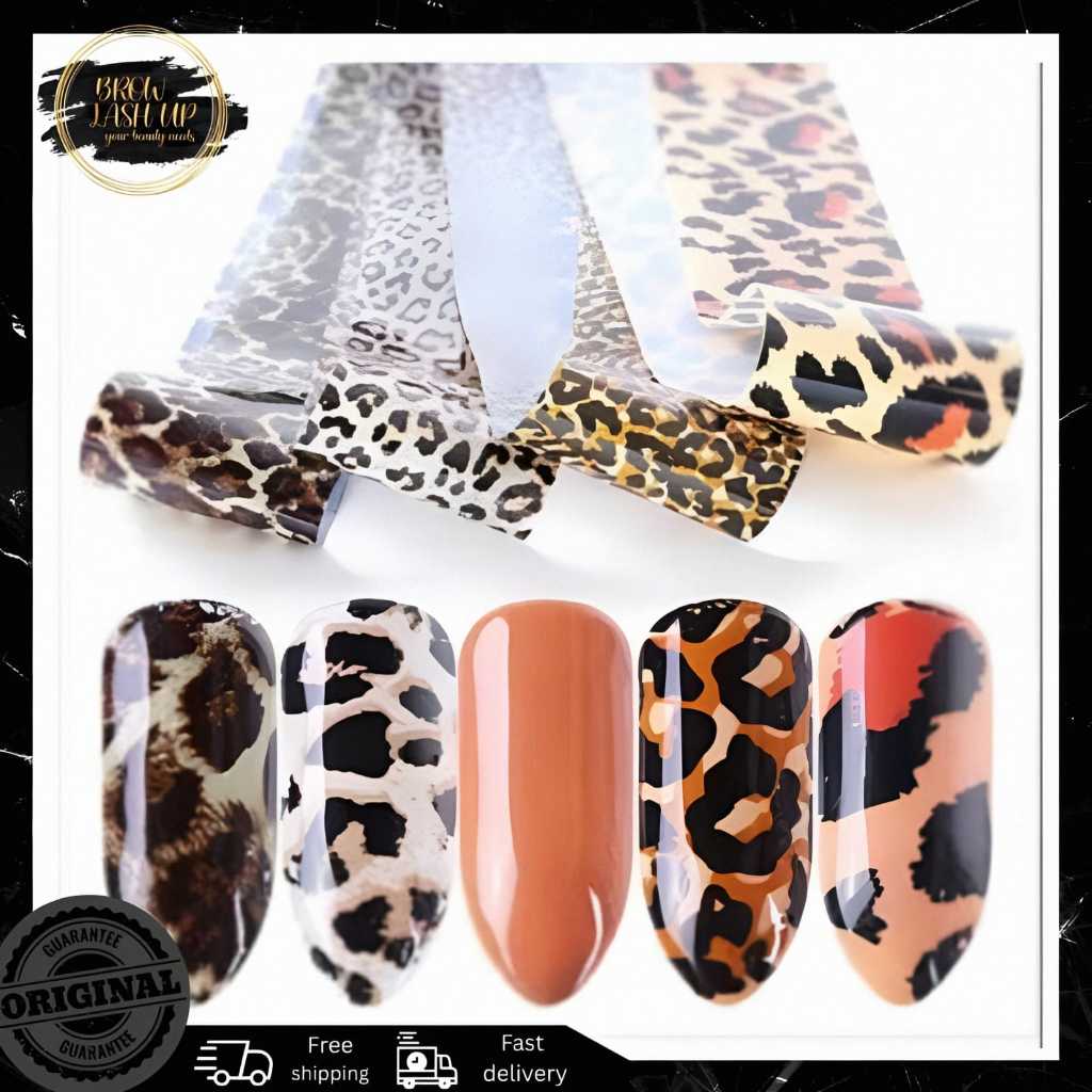 NAIL FOIL TRANSFER LEOPARD PATTERN RANDOM / nail foil nailart transfer foil leopart