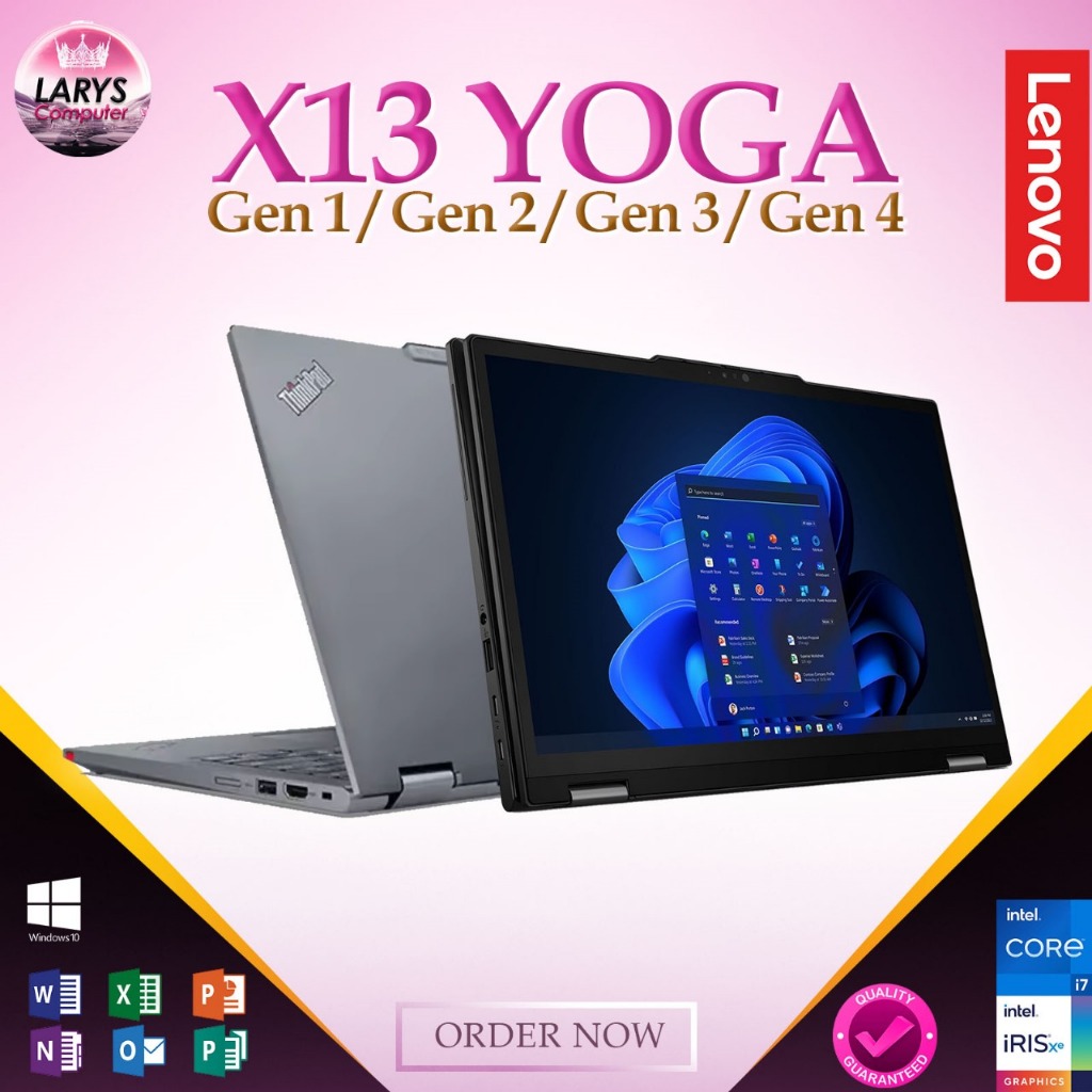 Lenovo Thinkpad X13 YOGA G4 / G3 / G2 / G1 Intel I7 I5 16GB 512GB Murah Bergaransi