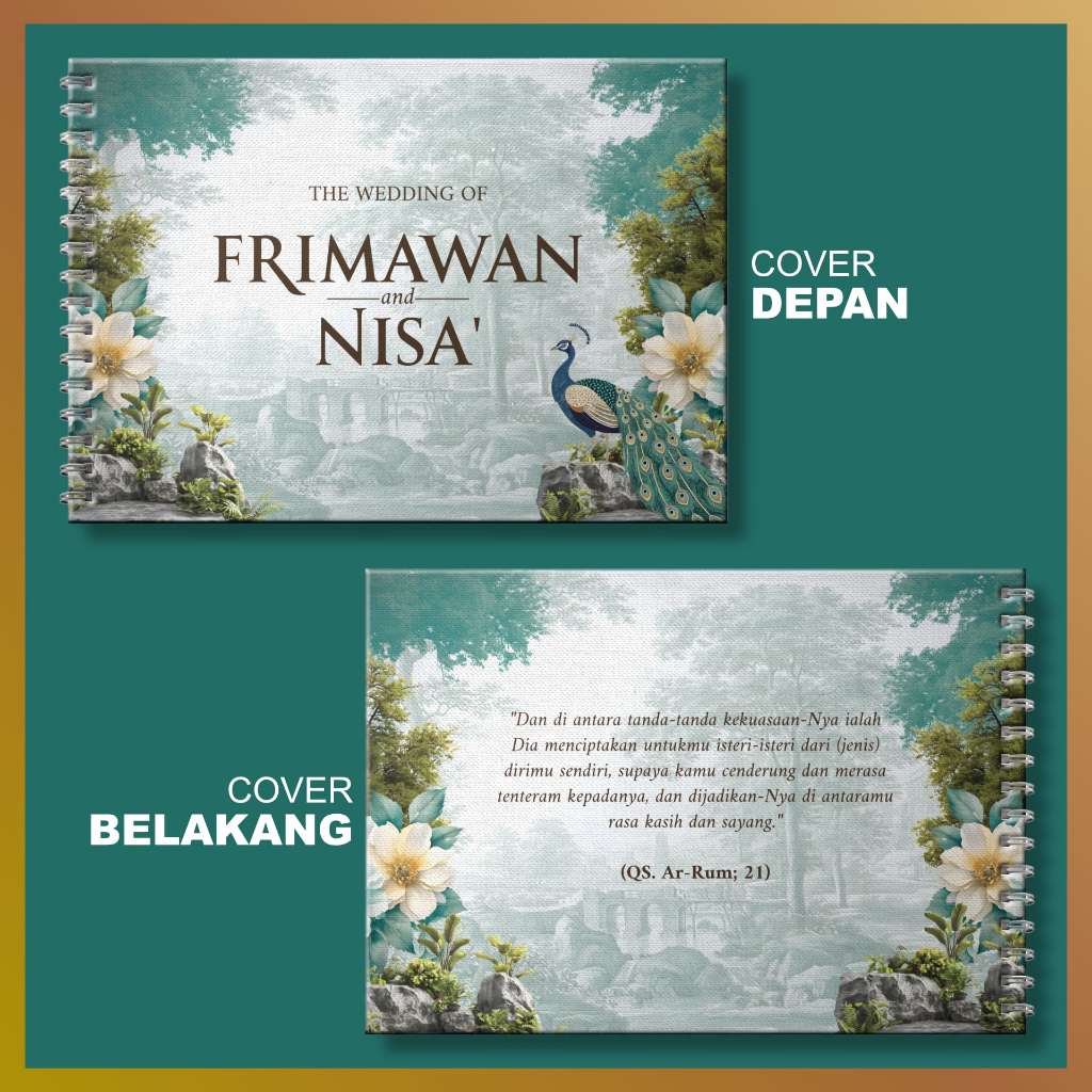 Guest Book Wedding Buku Tamu Pernikahan Custom Hard Cover Premium Kekinian Termurah By SPESIALIS BUK