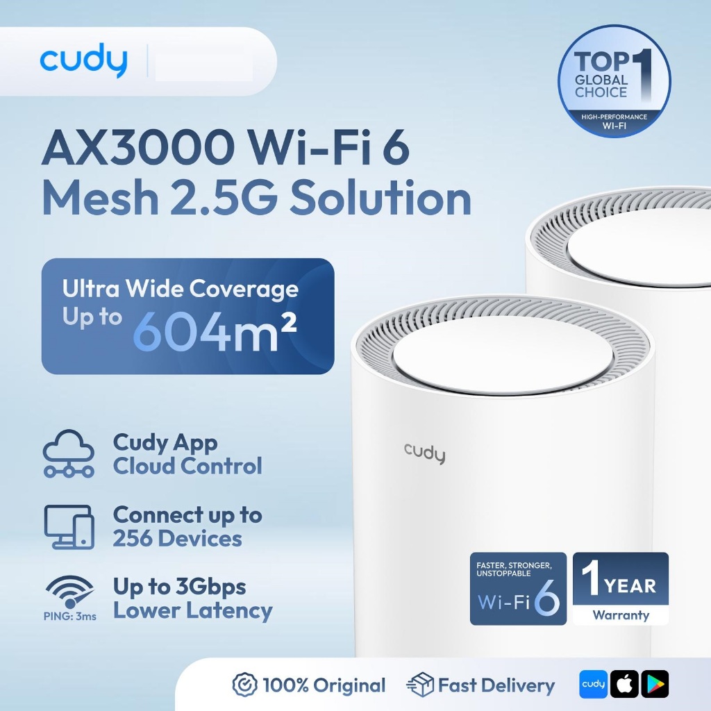 cudy M3000 Sistem Mesh Wi-Fi 6