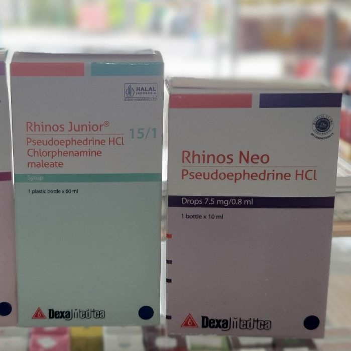 RHINOS NEO DROP DAN RHINOS JUNIOR SIRUP OBAT PILEK