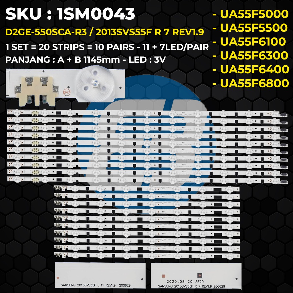 Backlight TV SAMSUNG 55 Inch UA55F5000 UA55F5500 UA55F6100 UA55F6300 UA55F6400 UA55F6800 D2GE-550SCA