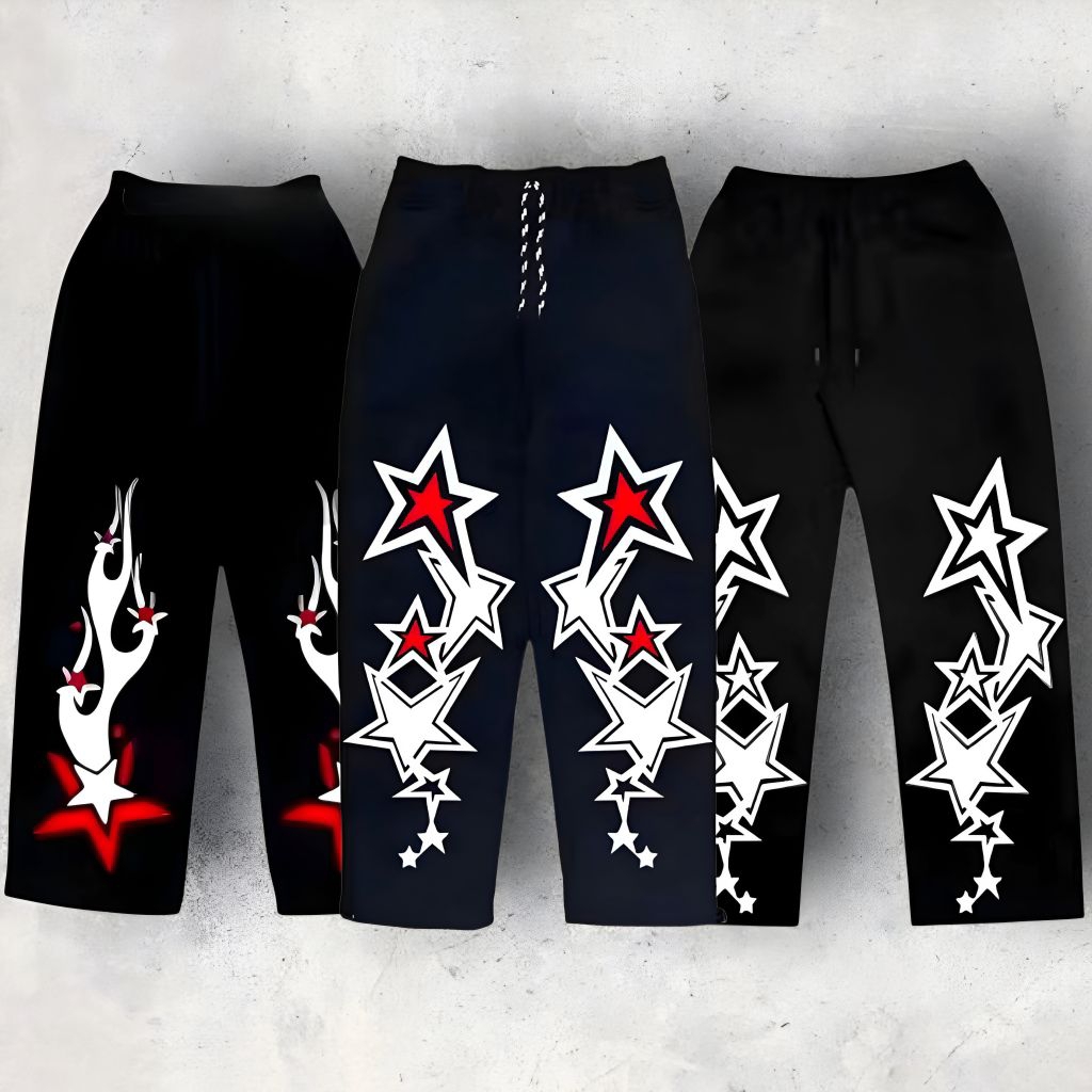 Celana Panjang Skena Gombrang Anak Usia 8-12 Tahun - Celana Stars Pants Anak Laki - Laki Unisex Gaya