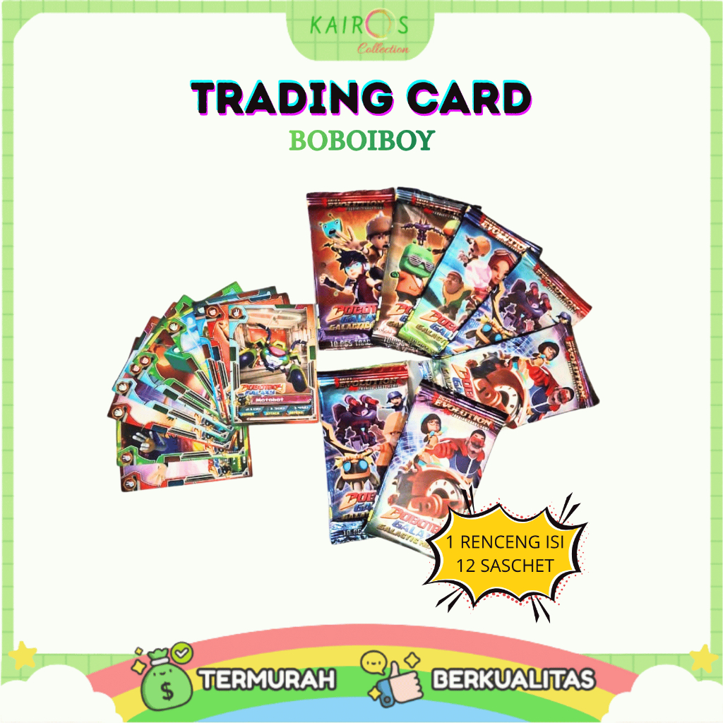 Trading Card BoboiBoy 1 Renceng Mainan Kartu Anak BoboiBoy