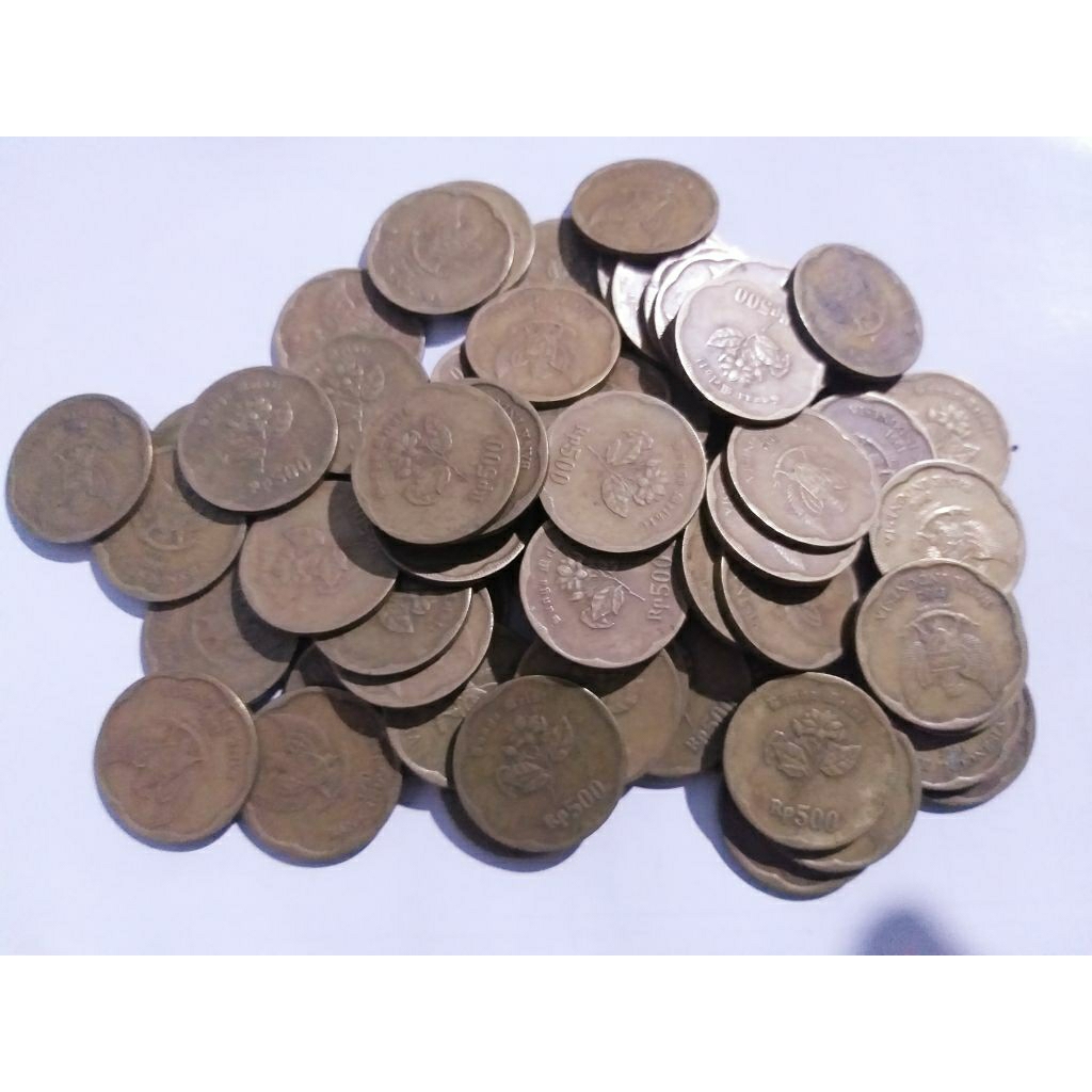 Uang 500 Melati besar kuning Emisi 91/92