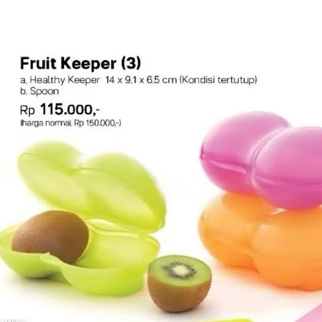 Fruit Keeper Tempat buah apel kiwi jeruk, Formula Dispenser Wadah susu bubuk portable, Cutie Twee Pe