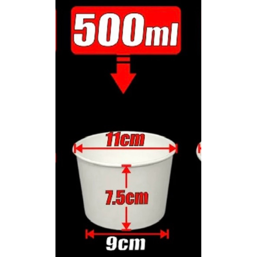 paper bowl 500 ML isi 25 pcs