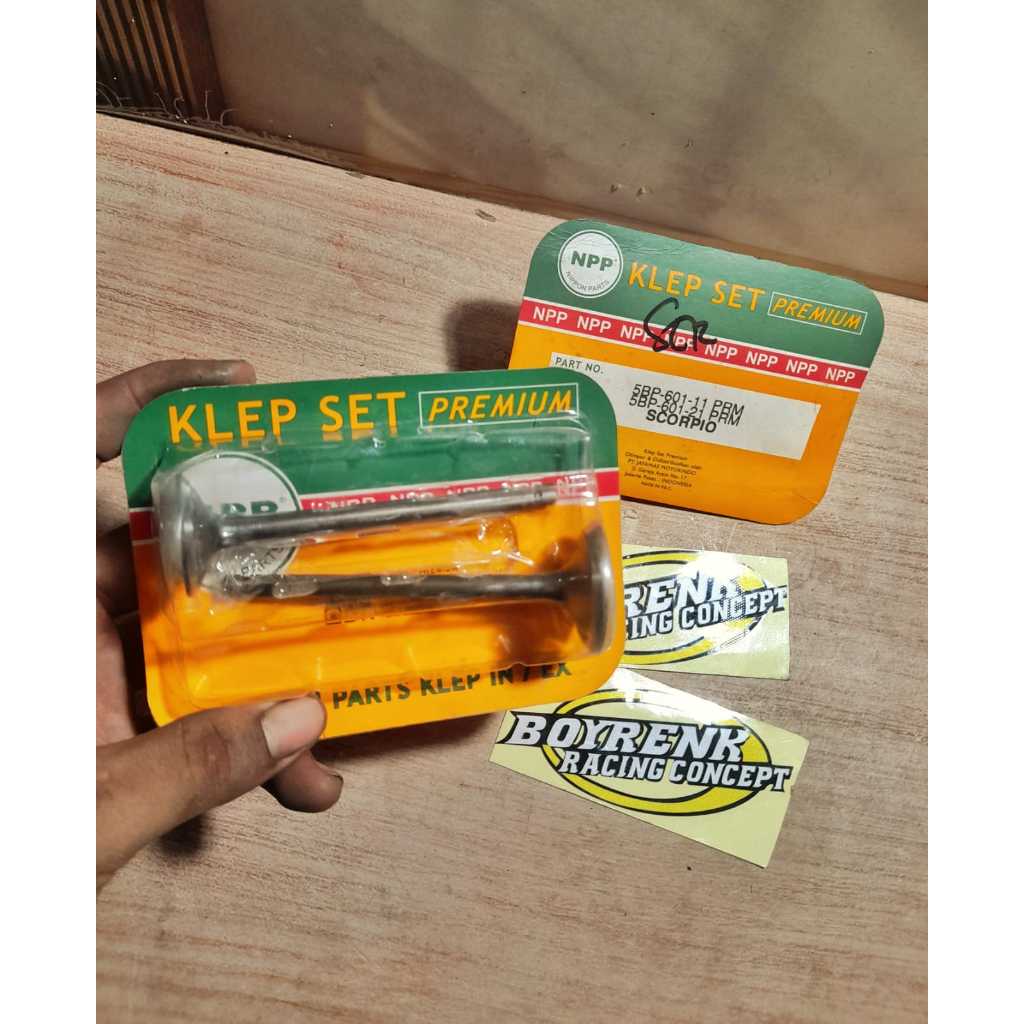 KLEP SET / VALVE SET / PAYUNG KLEP SET SCORPIO NPP - BOYRENK RACING CONCEPT