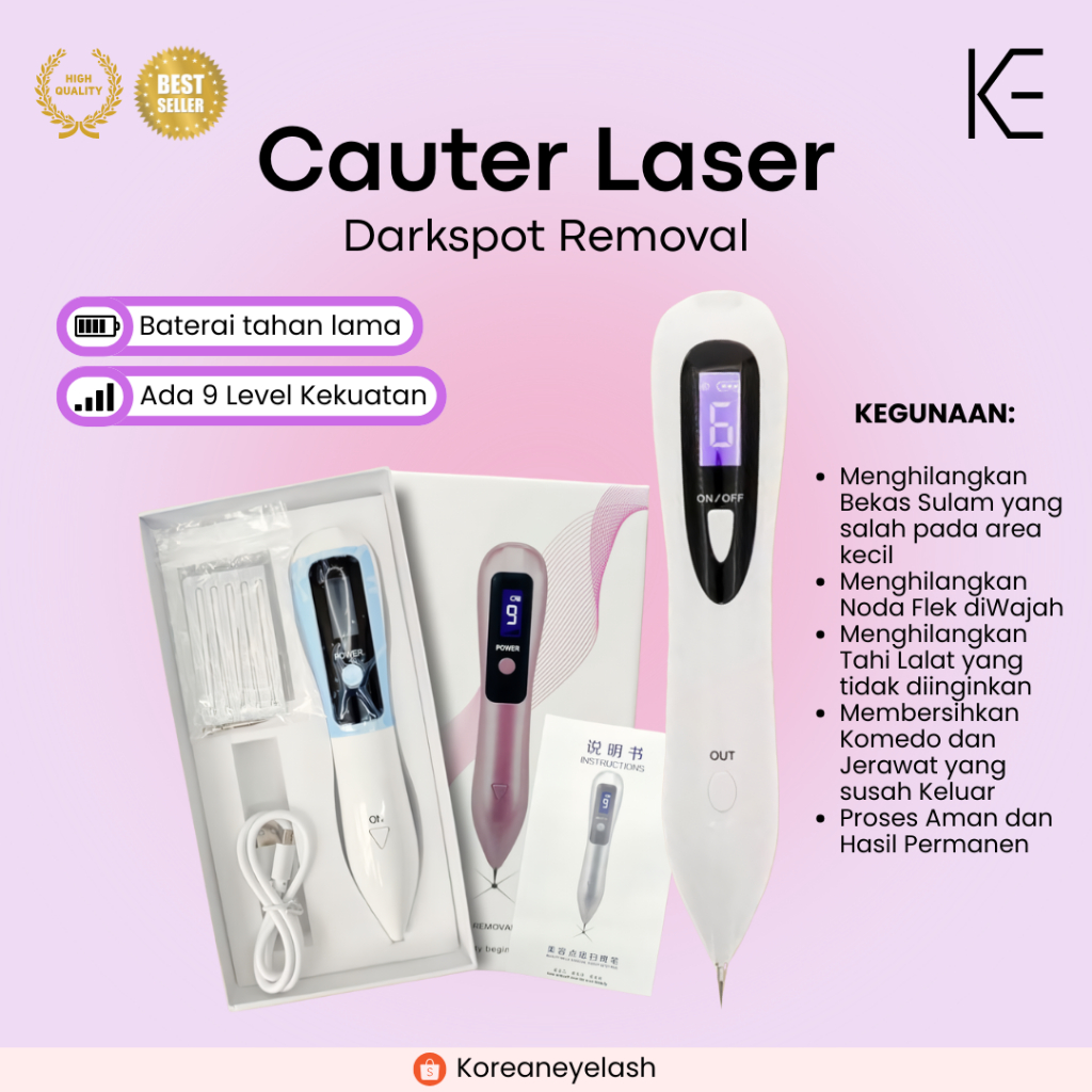 Alat Soft Cauter Laser LCD Multifungsi | Hapus Noda Kulit, Milia & Skin Tag Cepat | Alat Penghilang 