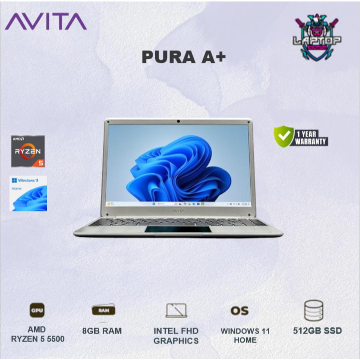 AVITA PURA A+ RYZEN 5 5500 8GB 512GB W11 14.0FHD
