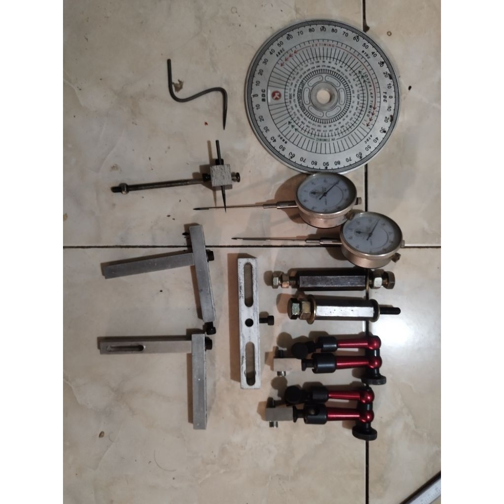 Busur derajat set Dial indikator