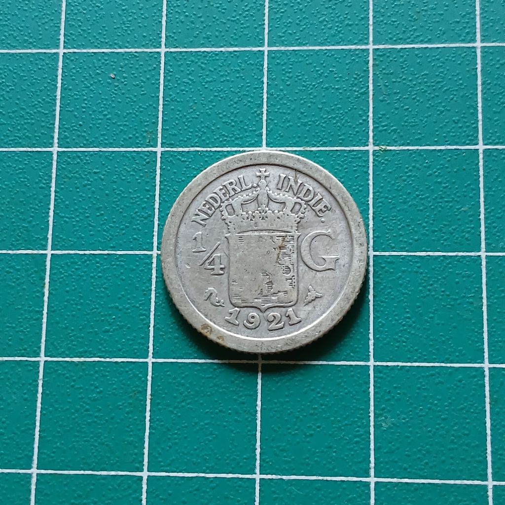 Koleksi Koin Perak Kuno Nederland Indie 1/4 Gulden