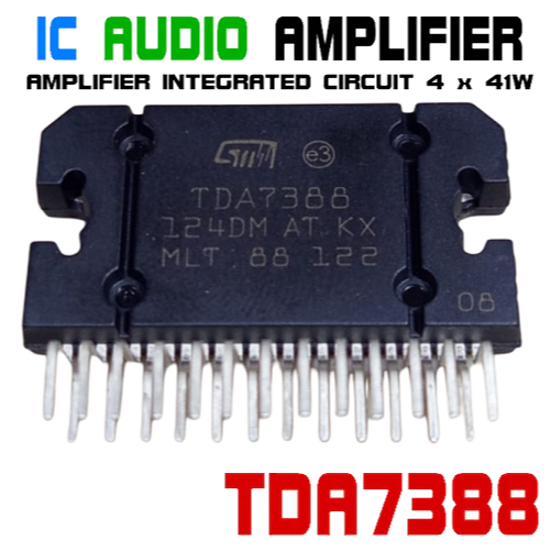 TDA 7388 ( Genuine ) 4 x 41 WATT RMS QUAD POWER AMPLIFIER 4 Channel