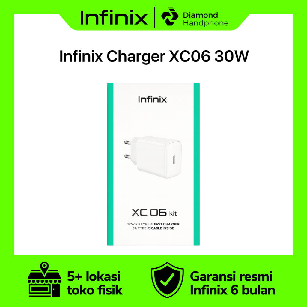 Infinix Charger XC06 TYPE-C 30W Garansi Resmi