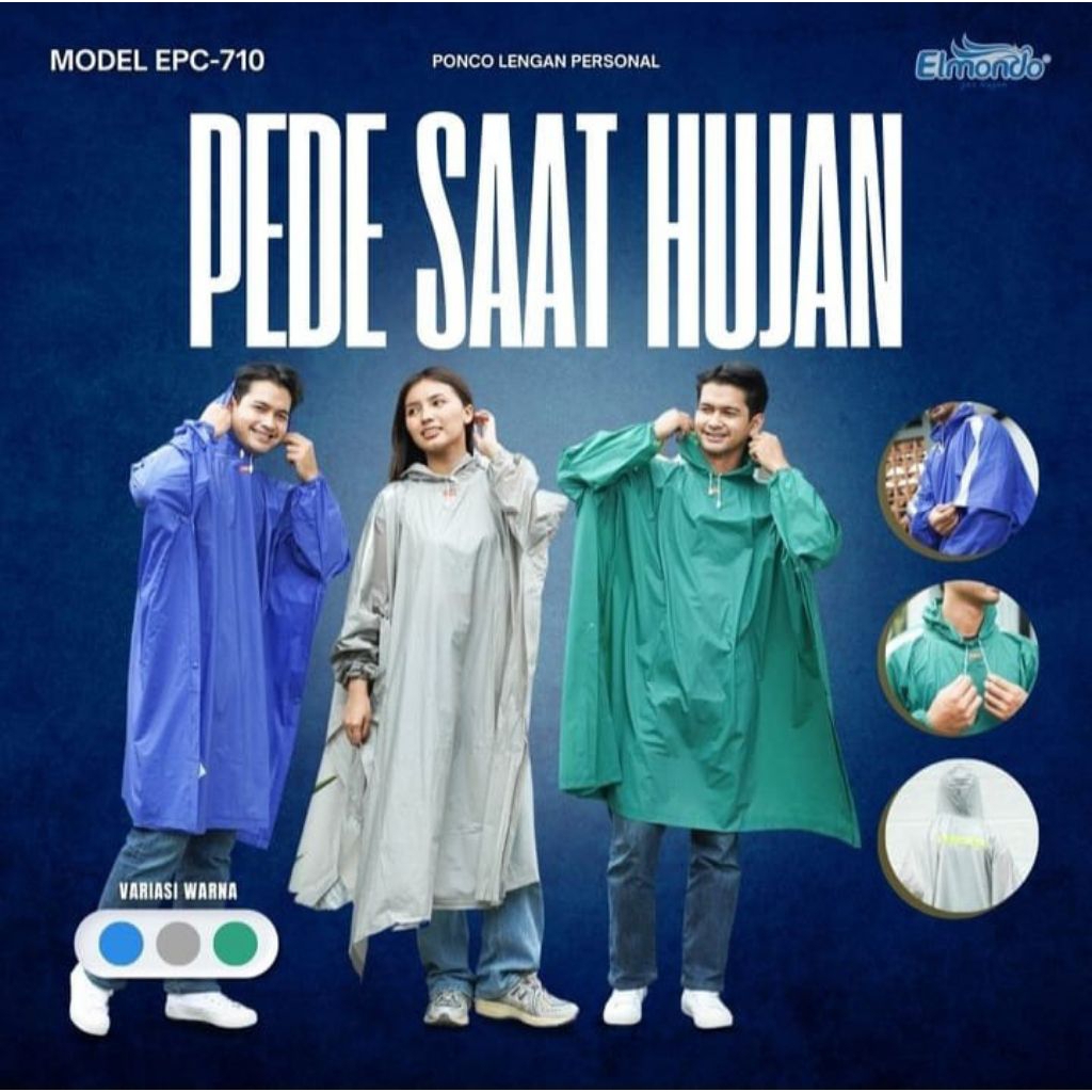 jas hujan elmondo ponco lengan personal EPC-710